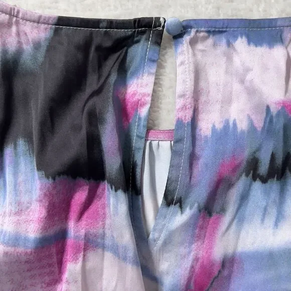 Soft Surroundings Abelia Midi Dress Sz M Abstract Print Cap Sleeves - Picture 7 of 12